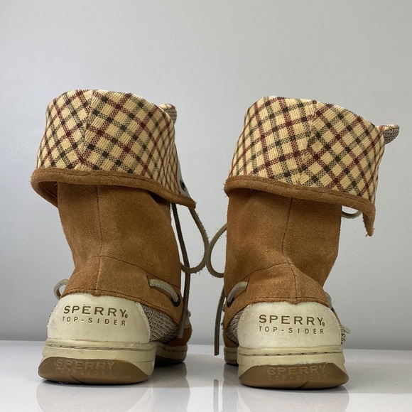 Sperry Top Siders LadyFish Fold Down Lace Up Boots Size 8 - Picture 6 of 16